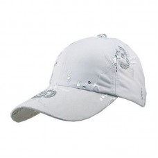 LADIES BASEBALL CAP WITH SEQUINS FLOWER DESIGN  WHITE  NEW & FREE SHIPPING  eb-14999497
